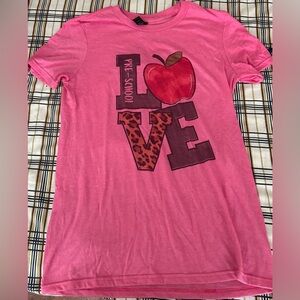 Hot pink Preschool teacher t-shirt. Small. Anvil is the brand. Super soft